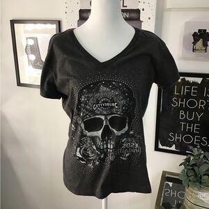 Gettysburg Bike Week V-neck Graphic V-Neck T-Shirt